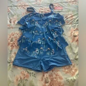 Tankini Short & layered tankini top blue tropical size L buy Pick Pink N…